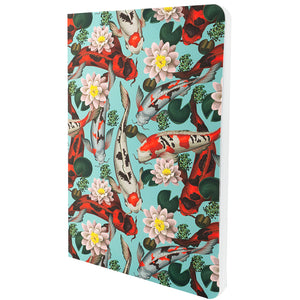 Notizbuch Axent Fish 8700-4-A, А5, 80 Blatt, kariert, blau-rot