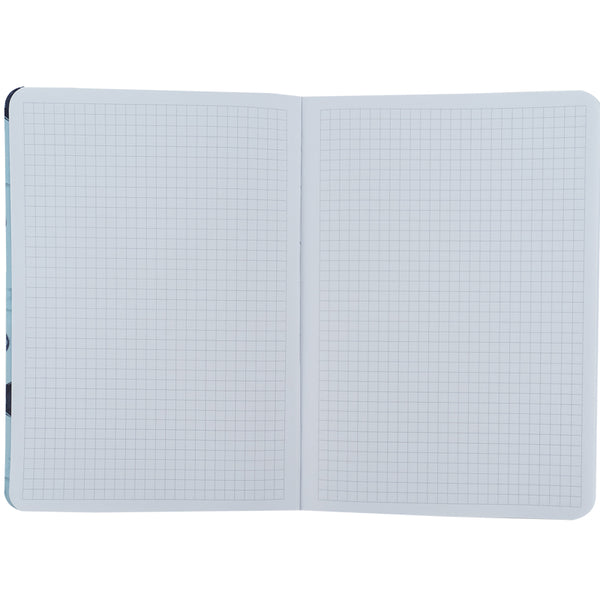 Notizbuch Axent Fish 8700-4-A, А5, 80 Blatt, kariert, blau-rot