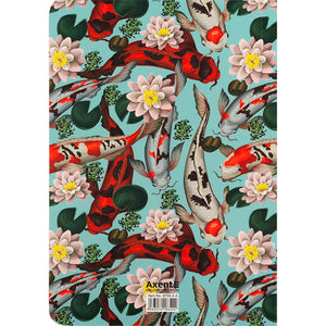Notizbuch Axent Fish 8700-4-A, А5, 80 Blatt, kariert, blau-rot