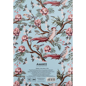 Notebook Axent Birds&Flowers-1 8422-568-A, А4, 96 sheets, squared