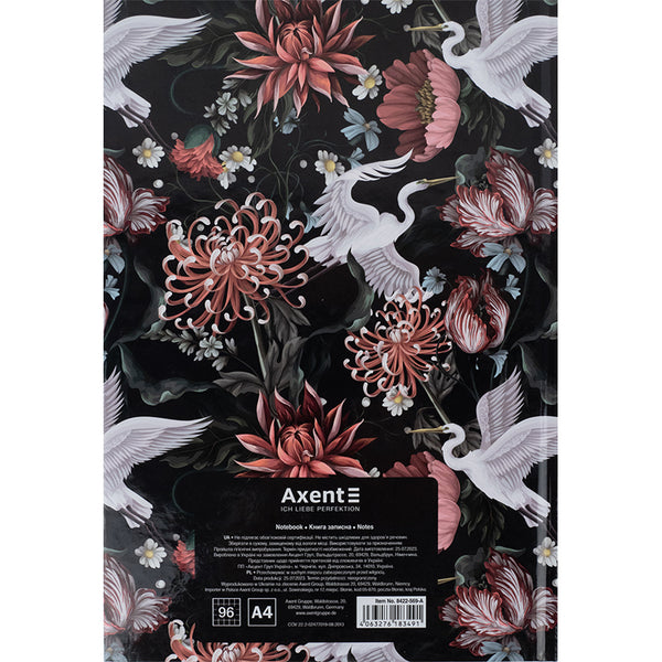 Notebook Axent Birds&Flowers-2 8422-569-A, А4, 96 sheets, squared