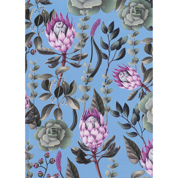 Notebook Axent Bloom 8456-2-A, А5, 96 sheets, squared, blue