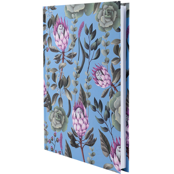 Notebook Axent Bloom 8456-2-A, А5, 96 sheets, squared, blue
