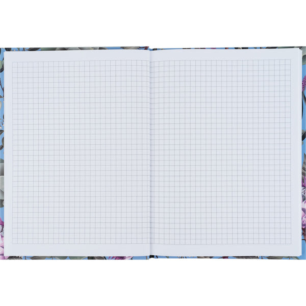 Notebook Axent Bloom 8456-2-A, А5, 96 sheets, squared, blue
