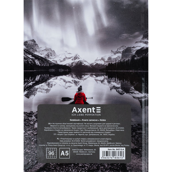 Notizbuch Axent R&B Lady 8457-2-A, A5, 96 Blatt, Zelle, Hardcover