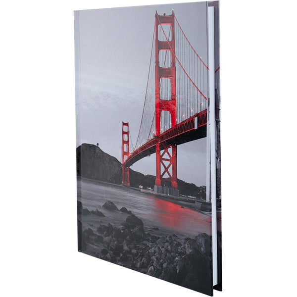 Notizbuch Axent R&B Bridge 8457-3-A, A5, 96 Blatt, Zelle, Hardcover