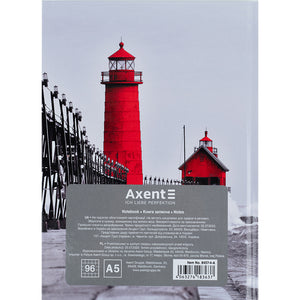 Notizbuch Axent R&B Lighthouse 8457-4-A, A5, 96 Blatt, Zelle, Hardcover