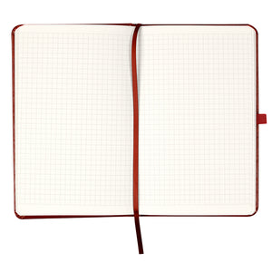 Notebook Axent Partner Lux Tryzub 8202-05-3-A, 125x195 mm, 96 sheets,  squared, burgundy