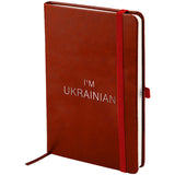 Notizbuch Axent Partner Lux Ukrainisch 8202-05-4-A, 125x195 mm, 96 Blätter, Zelle, Burgund