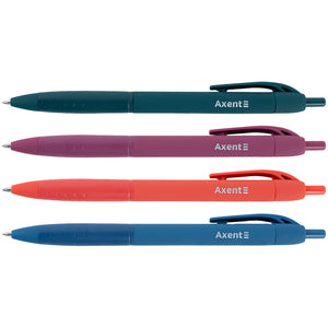 Ballpoint pen Axent Earth Colors AB1097-02-A, 0.7 mm, retractable, blue