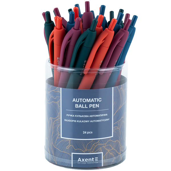 Ballpoint pen Axent Earth Colors AB1097-02-A, 0.7 mm, retractable, blue