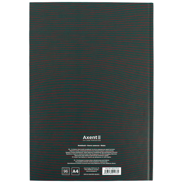 Notebook Earth Colors 8422-572-A, A4, 96 sheets,  squared, Motivated