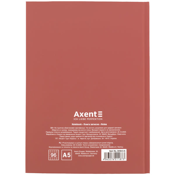 Notebook Dream 8458-3-A, A5, 96 sheets,  squared, hard cover