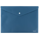 Knopfmappe Axent Erdfarben 1412-05-A, A4, blau