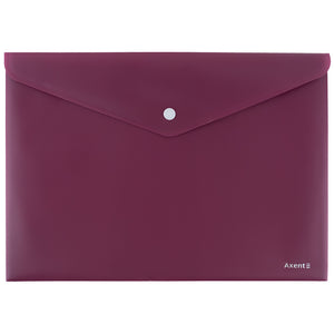 Knopfmappe Axent Erdfarben 1412-07-A, A4, burgund
