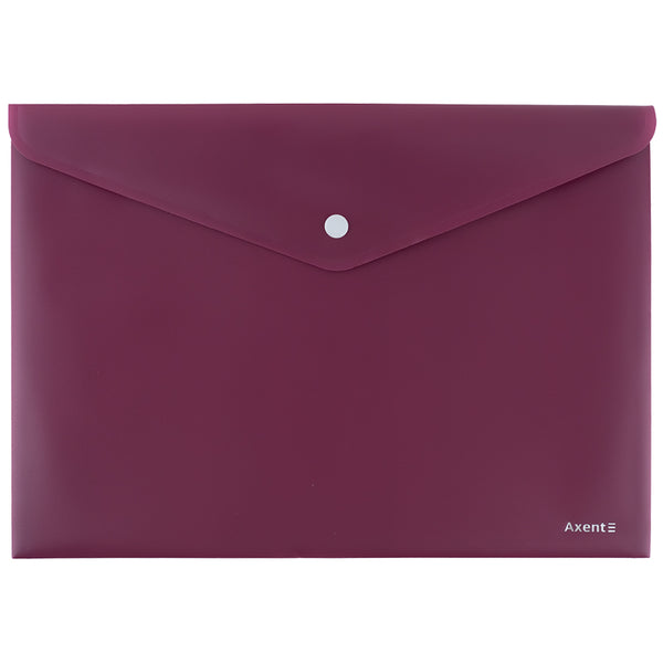 Knopfmappe Axent Erdfarben 1412-07-A, A4, burgund