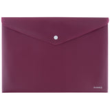 Knopfmappe Axent Erdfarben 1412-07-A, A4, burgund