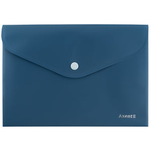 Folder with button Axent Earth colors 1522-29-A, A5, blue
