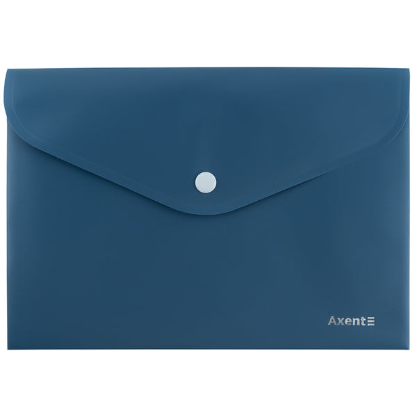 Folder with button Axent Earth colors 1522-29-A, A5, blue