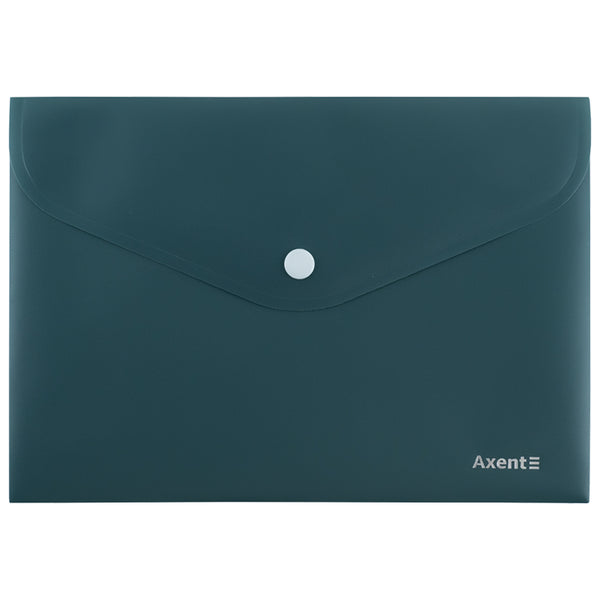 Folder with button Axent Earth colors 1522-30-A, A5, green