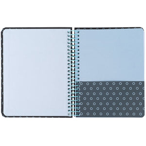 Spiral notebook Axent 8461-3-A, B6+, 120 sheets, squared, hard cover, graphite