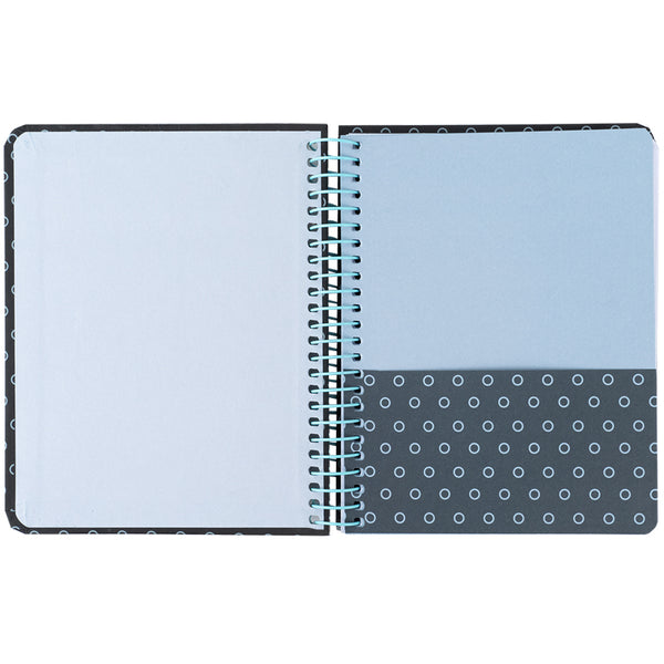 Spiral notebook Axent 8461-3-A, B6+, 120 sheets, squared, hard cover, graphite
