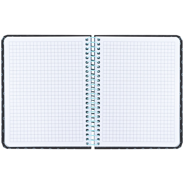 Spiral notebook Axent 8461-3-A, B6+, 120 sheets, squared, hard cover, graphite