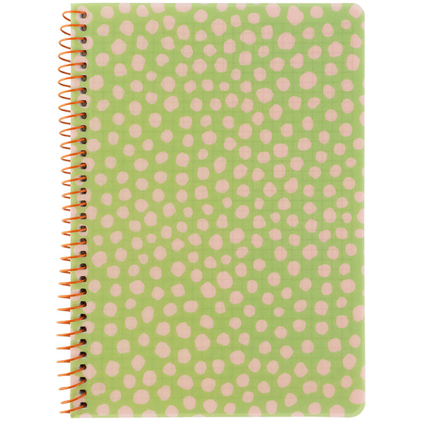 Spiral notebook Axent 8462-1-A, A5, 80 sheets, squared, plastic cover, light green