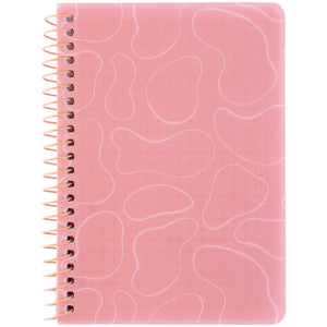 Spiralnotizbuch Axent 8463-2-A, B6, 80 Blatt, Zelle, Kunststoffabdeckung, rosa