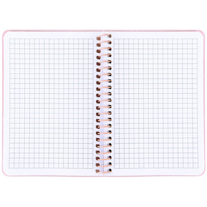 Spiralnotizbuch Axent 8463-2-A, B6, 80 Blatt, Zelle, Kunststoffabdeckung, rosa