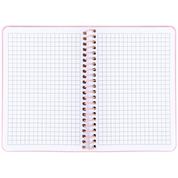 Spiralnotizbuch Axent 8463-2-A, B6, 80 Blatt, Zelle, Kunststoffabdeckung, rosa