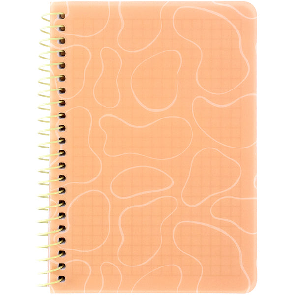 Spiralnotizbuch Axent 8463-3-A, B6, 80 Blatt, Zelle, Kunststoffabdeckung, orange