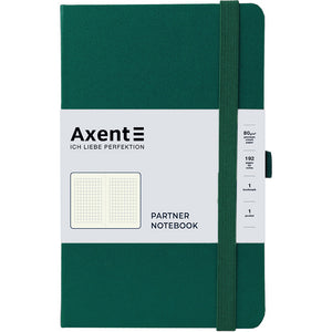 Notebook Axent Partner 8201-61-A, 125x195 mm, 96 sheets,  squared, green forest