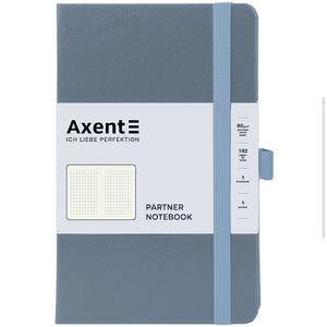 Notebook Axent Partner 8201-62-A, 125x195 mm, 96 sheets,  squared, grey
