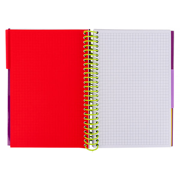 Notebook with dividers Axent 8405-09-A, A5, 120 sheets, squared, purple