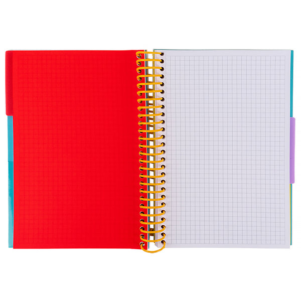 Notebook with dividers Axent 8405-12-A, A5, 120 sheets, squared, turquoise