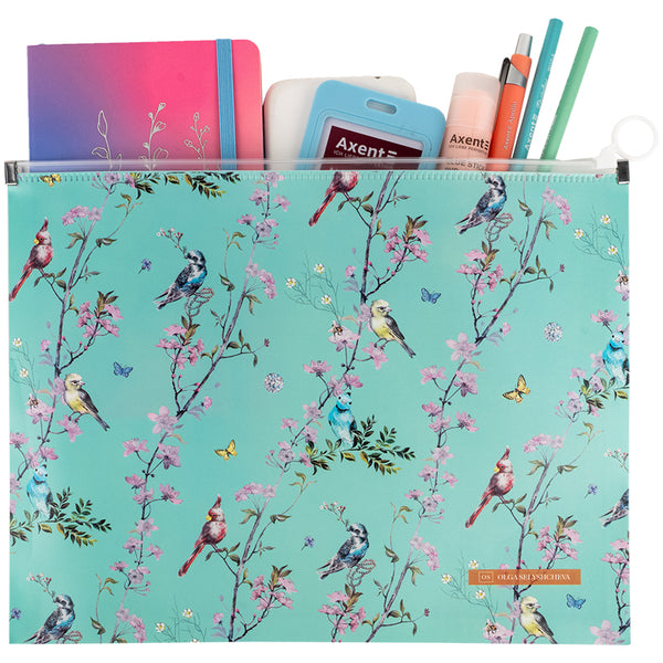 Zipper folder zip-lock Axent Olga Selyshcheva, Spring 1497-33-A, A4+