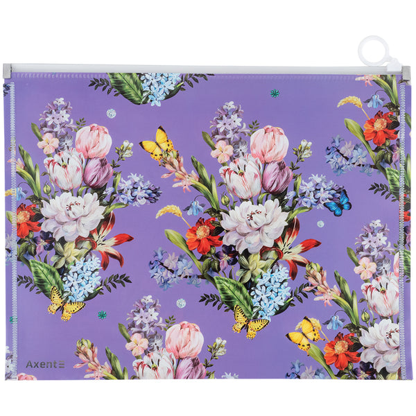 Zipper folder zip-lock Axent Olga Selyshcheva, Secret Garden 1497-35-A, A4+