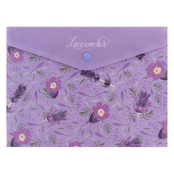 Folder with button Axent Lavender-1 1496-36-A, A5+