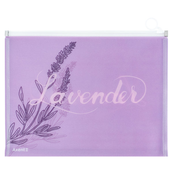 Zipper folder zip-lock Axent Lavender-1 1497-36-A, A4+