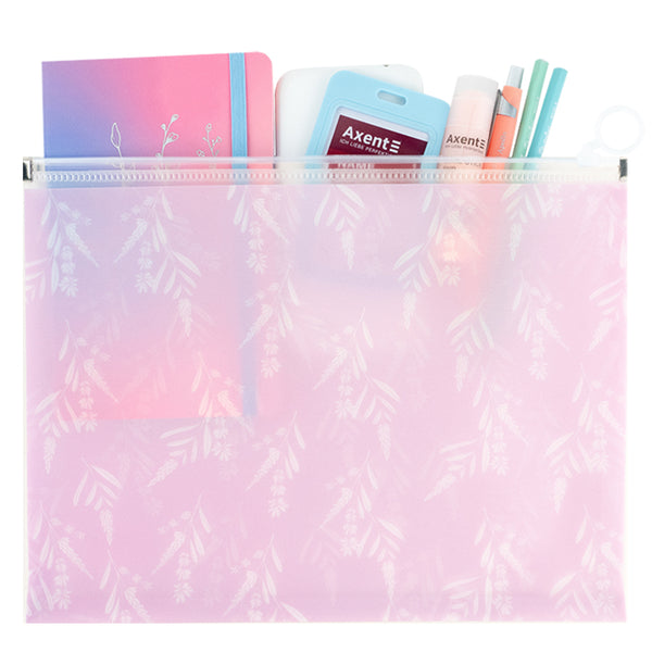 Zipper folder zip-lock Axent Lavender-3 1497-38-A, A4+