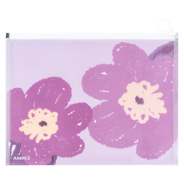 Zipper folder zip-lock Axent Lavender-4 1497-39-A, A4+