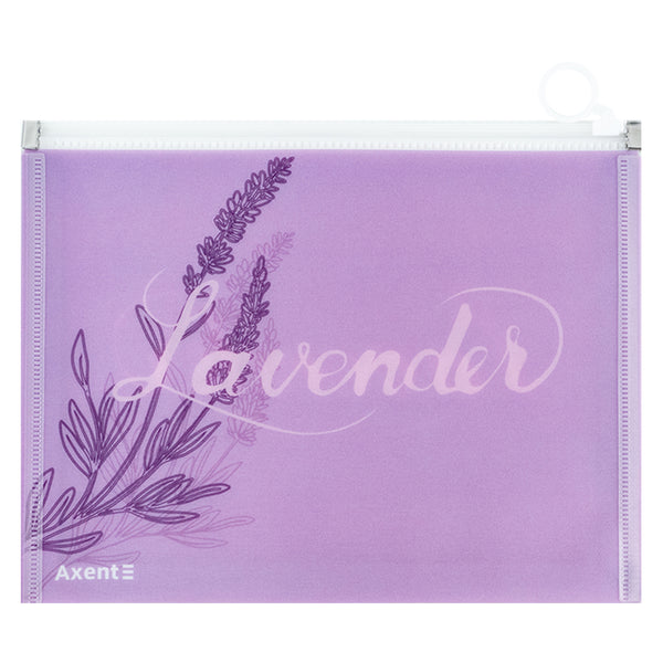 Zipper folder zip-lock Axent Lavender-1 1498-36-A, A5+