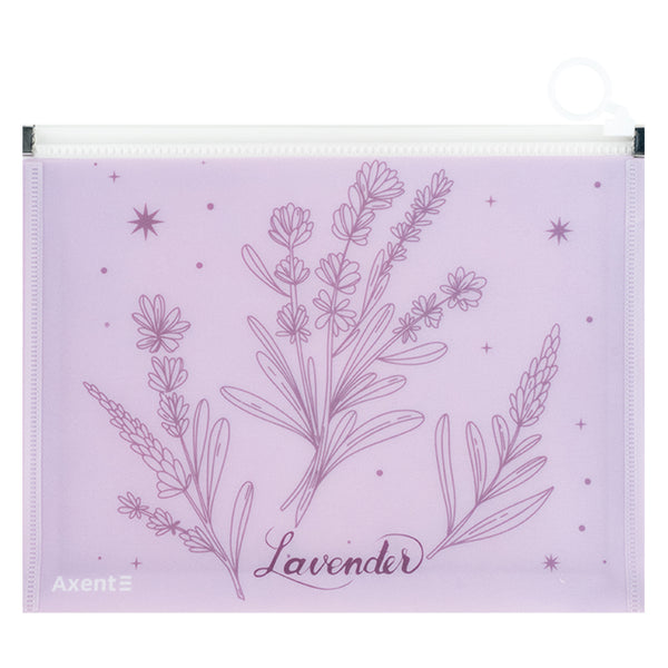 Zipper folder zip-lock Axent Lavender-2 1498-37-A, A5+