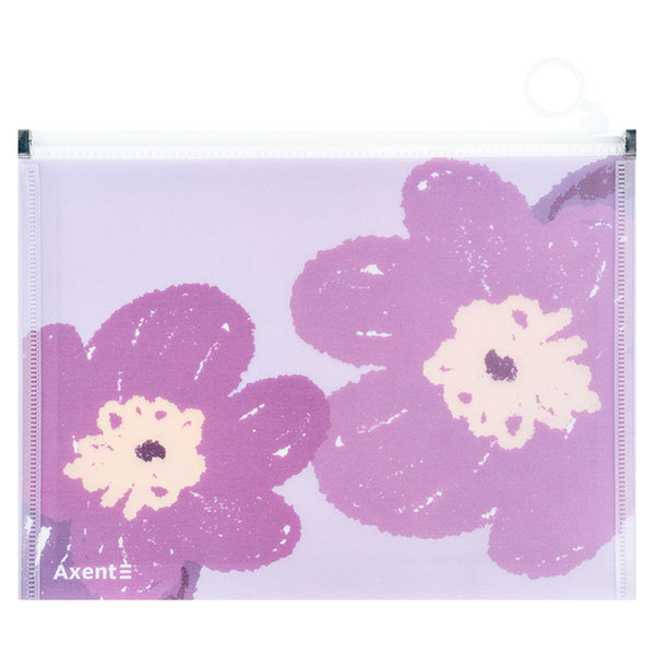 Zipper folder zip-lock Axent Lavender-4 1498-39-A, A5+