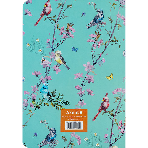 Notebook Axent Spring 8700-9-A-OS, A5, 80 sheets,  squared