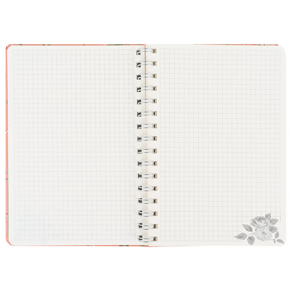 Spiralnotizbuch Axent Laura Ashley, Charming 8470-6-A-LA, A5, 80 Blatt, Zelle, Hardcover