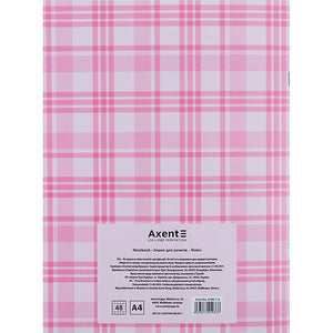 Notizbuch für Notizen Axent 4780-1-A, A4, 48 Blätter, Zelle, rosa