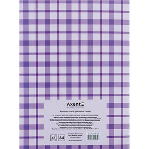 Notizbuch für Notizen Axent 4780-3-A, A4, 48 blätter, zelle, lila