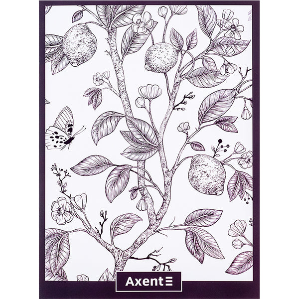 Notizbuch für Notizen Axent 4780-7-A, A4, 48 blätter, zelle, plum
